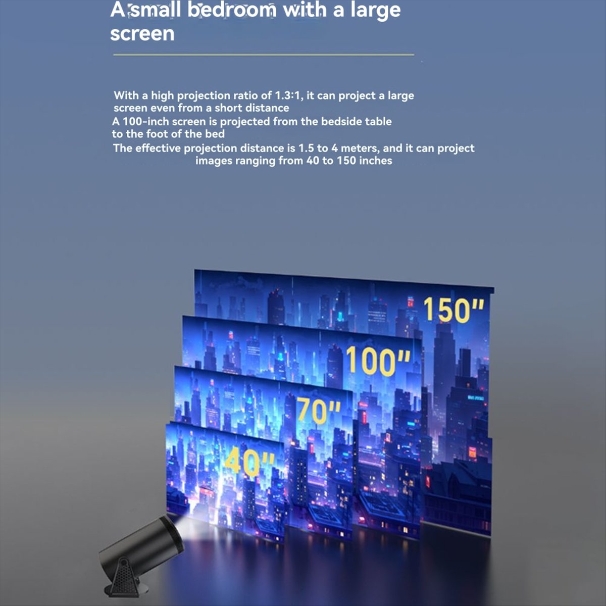 Home Cinema Quad - 新しい 1080P プロジェクター Android12 WiFi 6