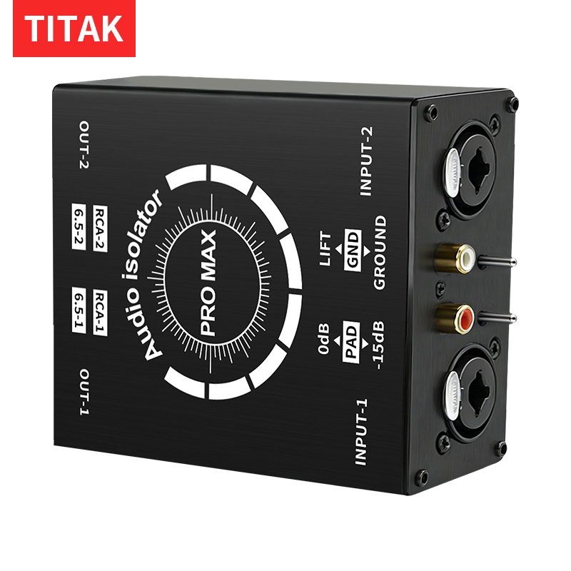 Audio Home Cinema - 3ピン XLR/RCA/TS/TRS グランドループノイズアイソレーターボックス 多目的ハムエリミネーター 家庭用およびオフィスシアターオーディオ再生システム用