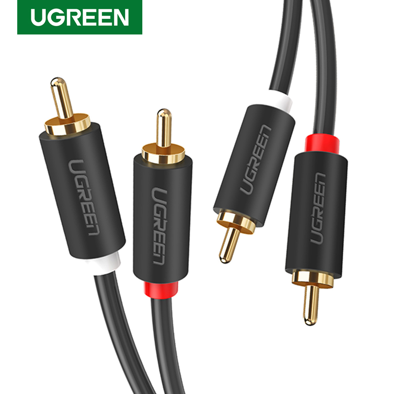 Home Cinema Player - Ugreen-オーディオケーブルオス-オス,金メッキ,2m,3m,5m,rca,ホームシアターアンプ用,CDサウンドボックス