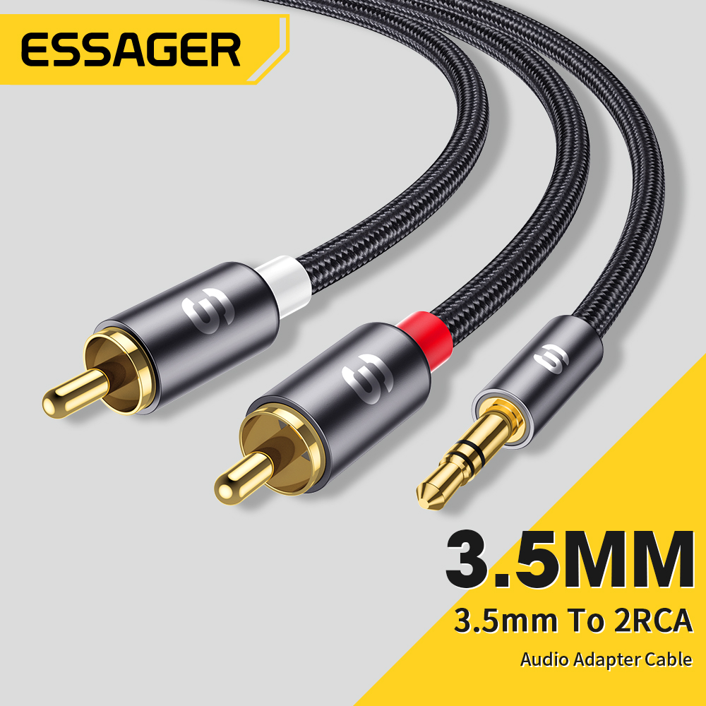 Home Cinema Player - Essager RCA オーディオケーブルステレオ 3.5 ミリメートルに 2RCA