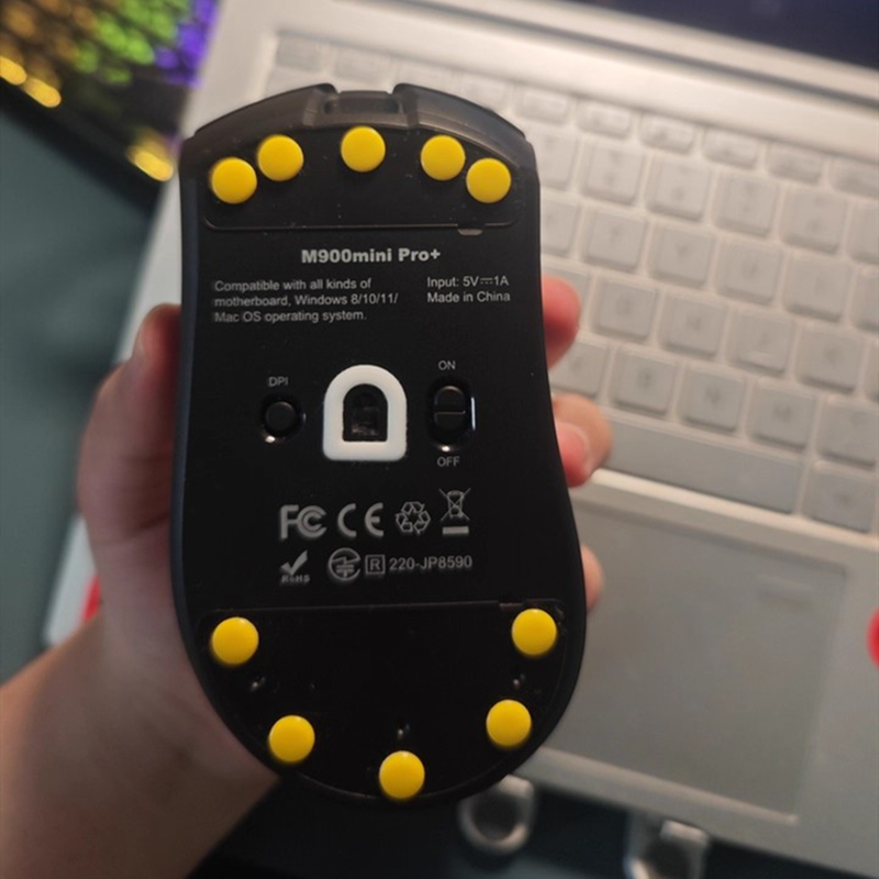 Noise Isolating Pad - WestLab PTFE UPE+防音フォーム小さな丸いドットマウススケート速度制御マウスフィートグライド布製ハードガラスマウスパッド用
