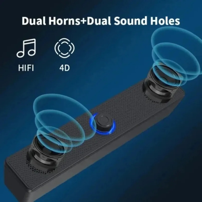 Home Cinema Gaming - ワイヤレスBluetoothとPCサウンドバー、有線スピーカー、USB電源サウンドバー（テレビ、PC、ラップトップ、ゲーム、ホームシアター、サラウンドオーディオシステム用）