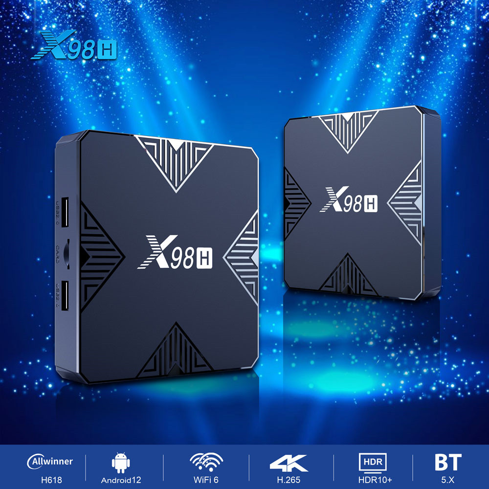 Home Cinema Quad - X98H TVボックス Android12 Allwinner H618 2GB