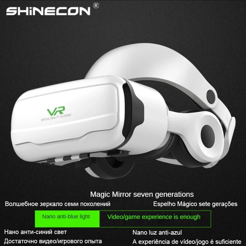 VR メガネ仮想現実 3D ヘッドセットヘルメット Andr - Home Cinema Glasses のレビューと価格