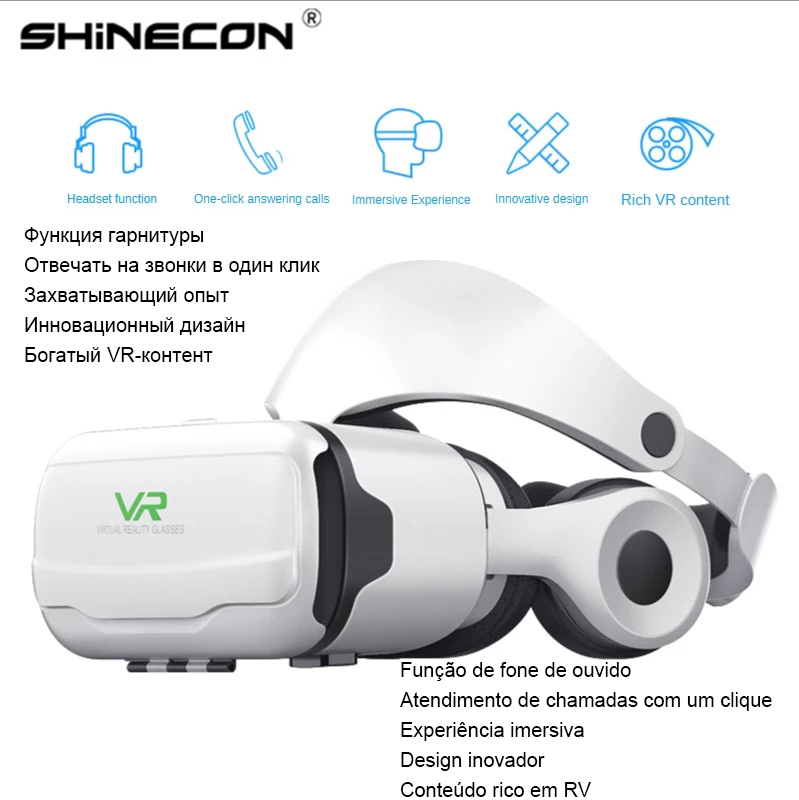 VR メガネ仮想現実 3D ヘッドセットヘルメット Andr - Home Cinema Glasses のレビューと価格