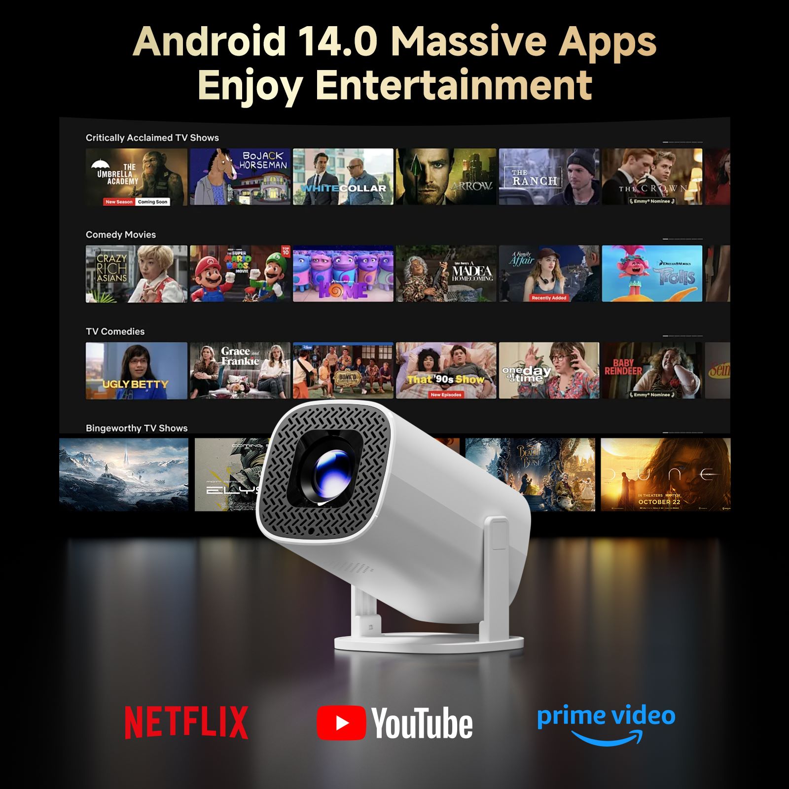 HONGTOP P30PRO スマートミニプロジェクター A - Home Cinema Compact のレビューと価格