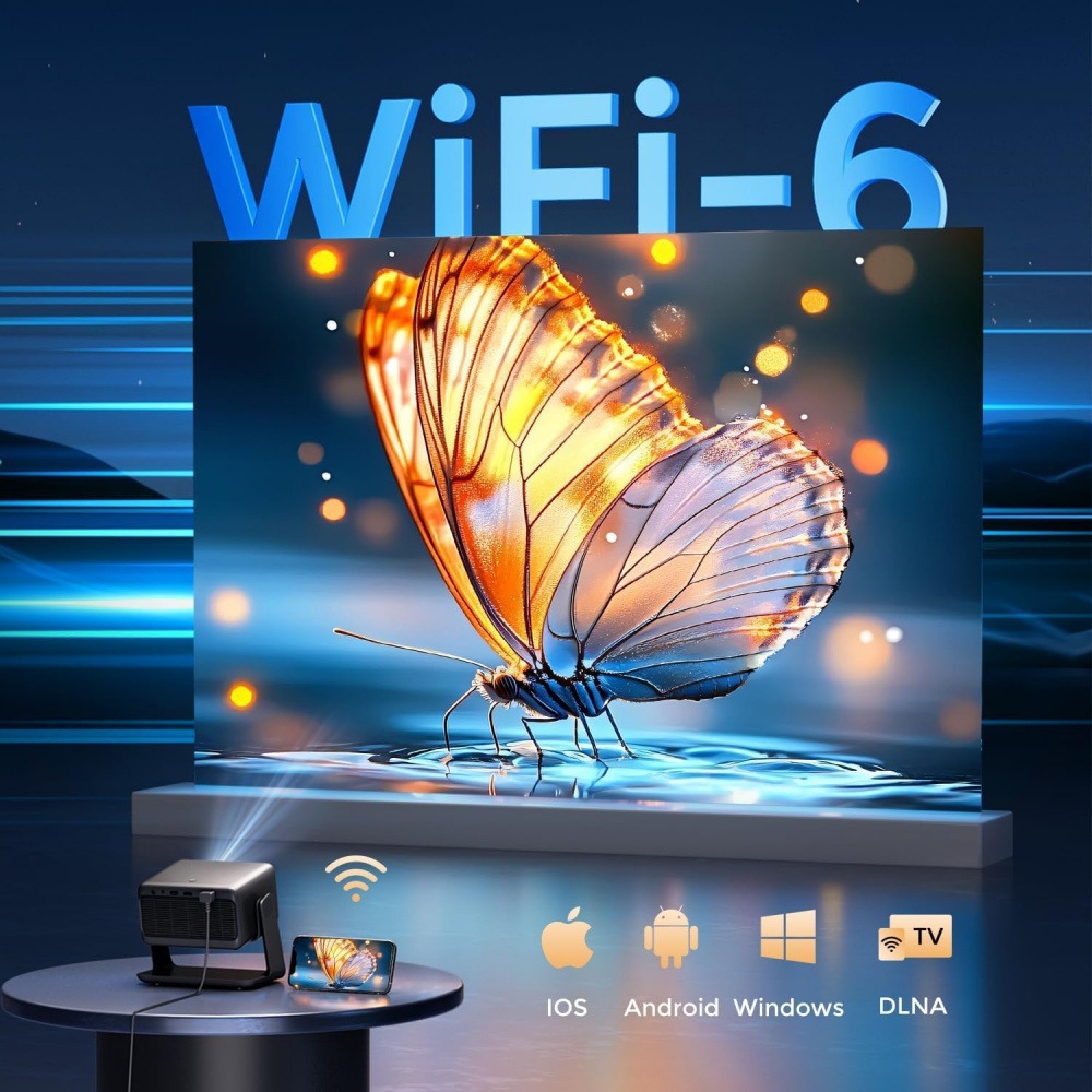 4Kビデオプロジェクター Wifi Bluetoothスマー - Home Cinema Compact のレビューと価格
