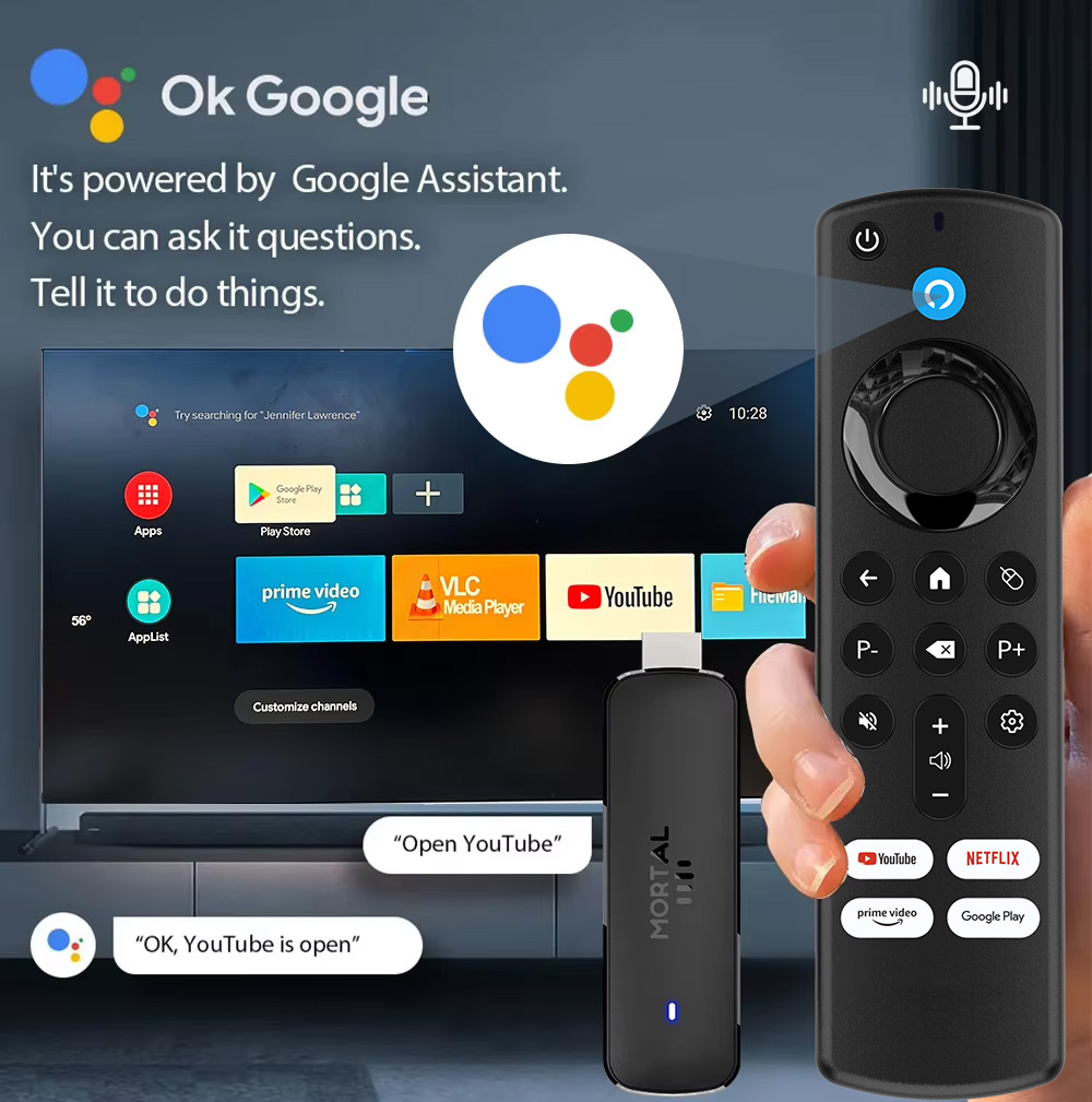 ホットTVスティックQ8音声リモコン デュアルWifi 6  - Home Cinema Media Player のレビューと価格