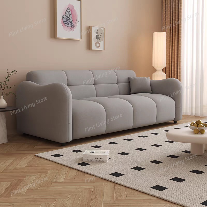 リラックスクリームリビングルームソファ経済的モダンミニマリス - Home Cinema Room Accessories のレビューと価格