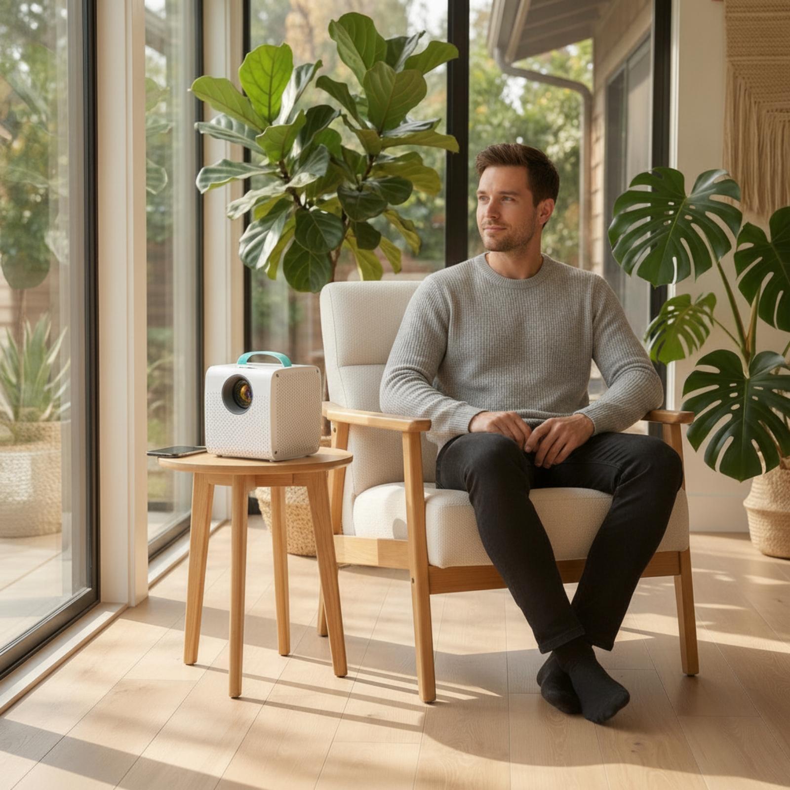 キューブデザインのポータブルプロジェクターデバイス、コンパク - Home Cinema Compact のレビューと価格