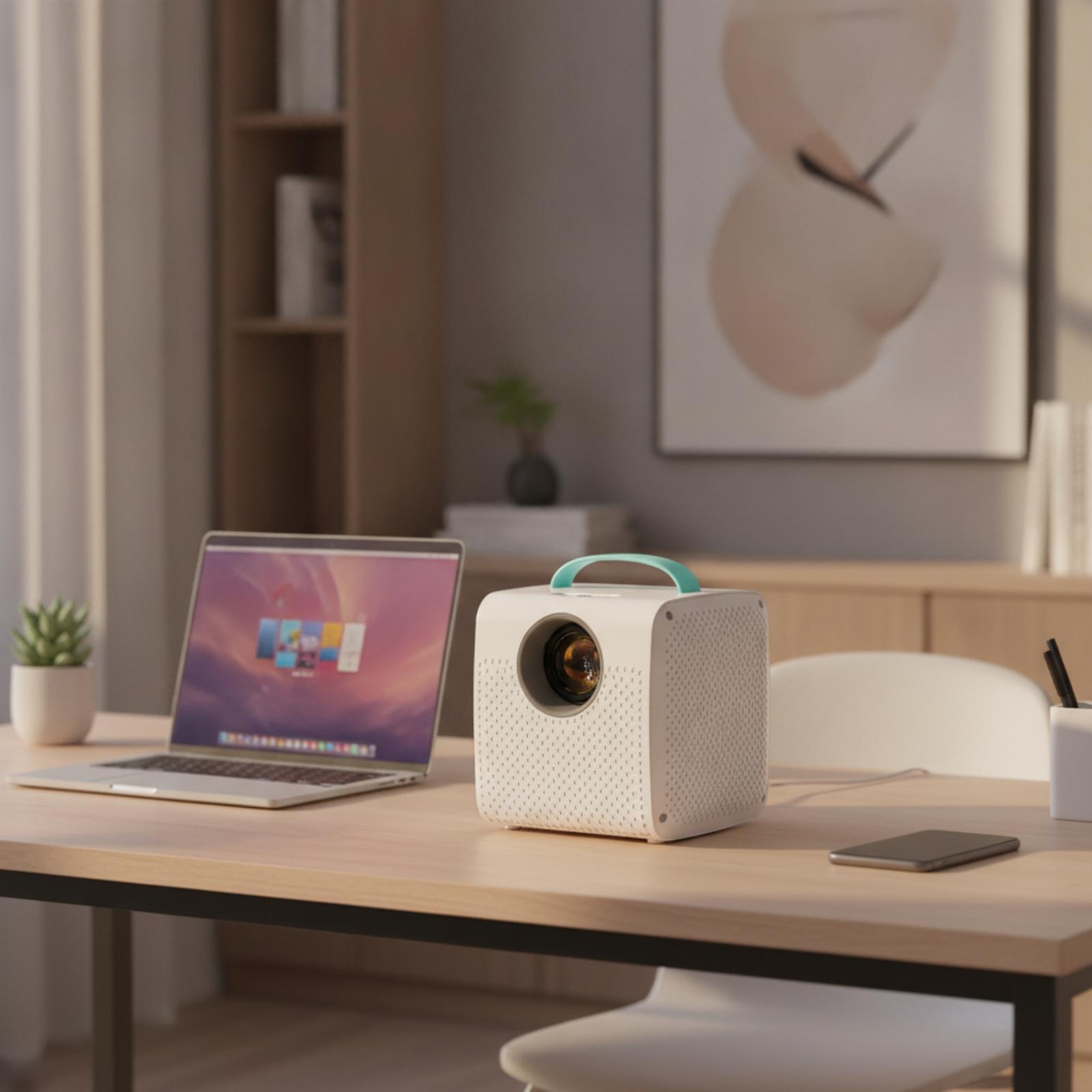 キューブデザインのポータブルプロジェクターデバイス、コンパク - Home Cinema Compact のレビューと価格