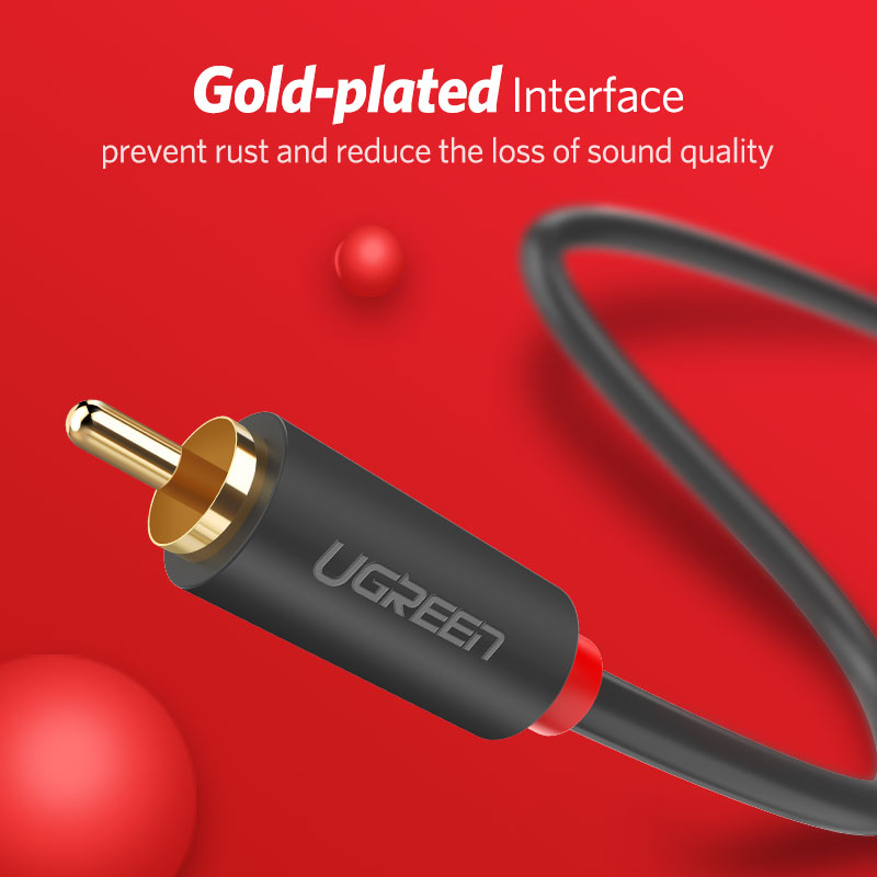 Ugreen-オーディオケーブルオス-オス,金メッキ,2m, - Home Cinema Player のレビューと価格