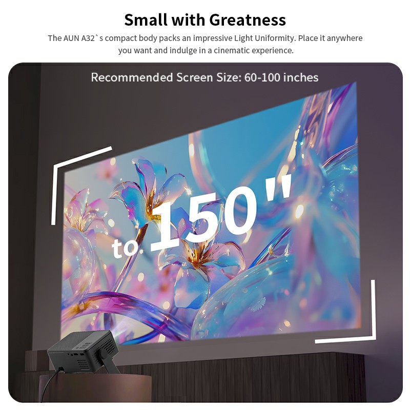 AUN A32 プロ Android 13 プロジェクターポ - Home Cinema Compact のレビューと価格