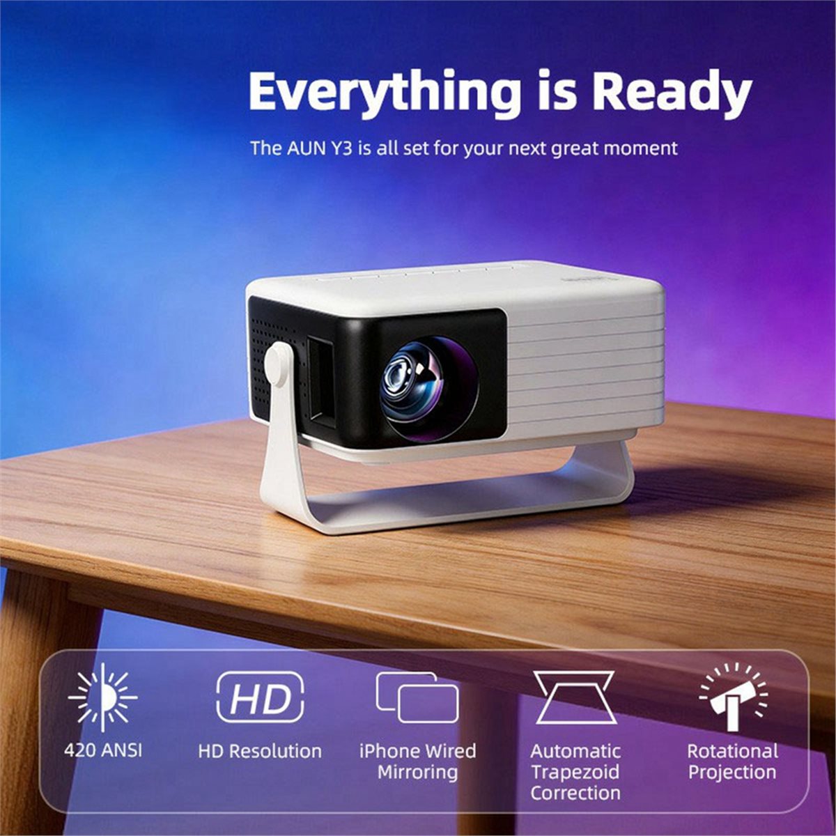 L70A Y3 ミニプロジェクター ポータブル ホームシアタ - Home Cinema Compact のレビューと価格
