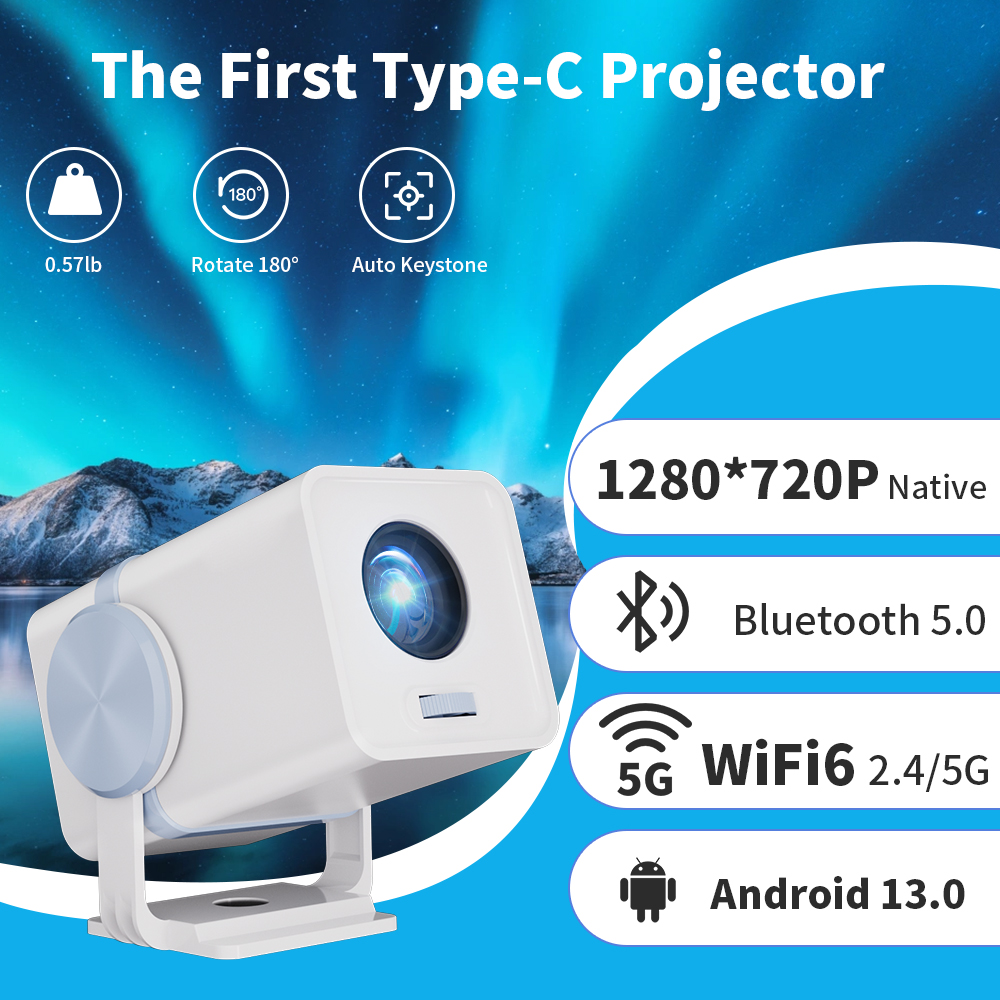 DESSプロジェクター Android 13 デュアルバンド - Home Cinema Compact のレビューと価格