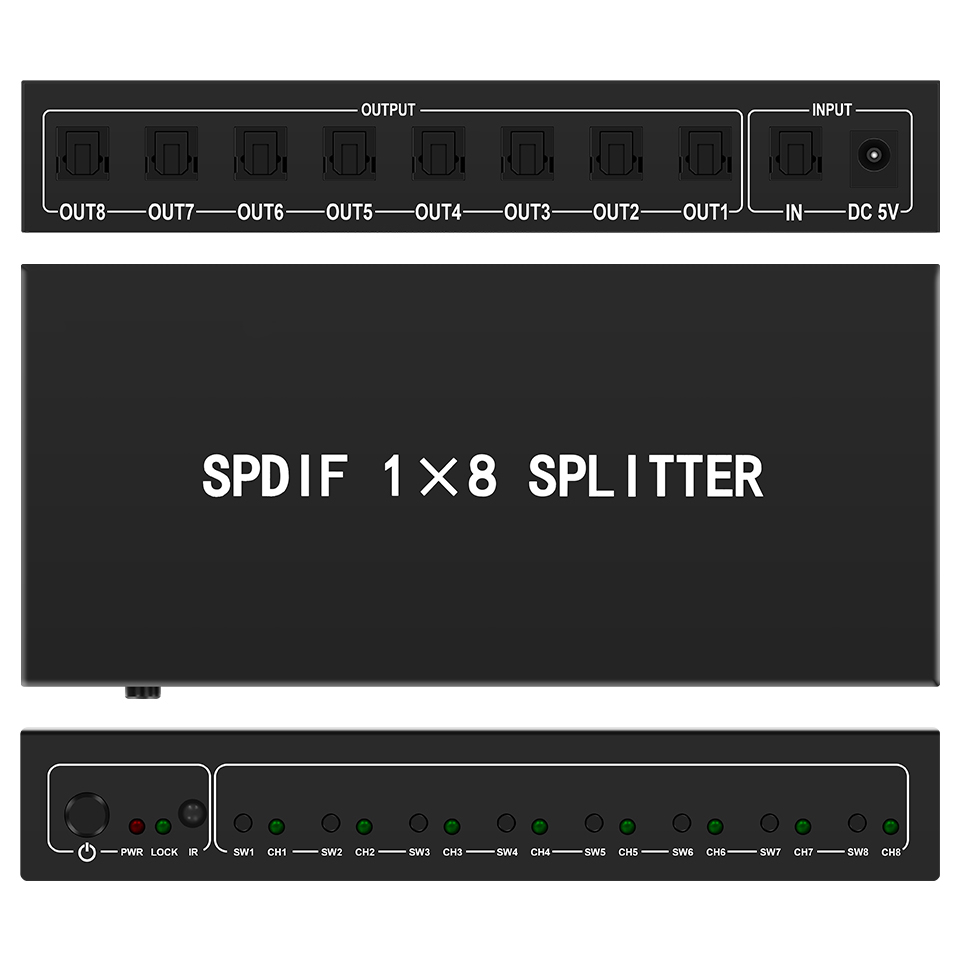 Toslink-デジタル光オーディオスプリッター,1 in  - Audio Home Cinema のレビューと価格