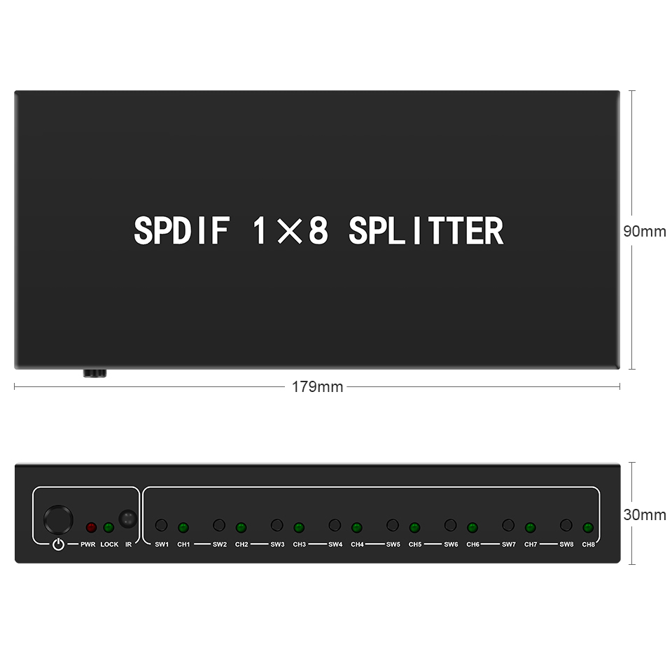 Toslink-デジタル光オーディオスプリッター,1 in  - Audio Home Cinema のレビューと価格