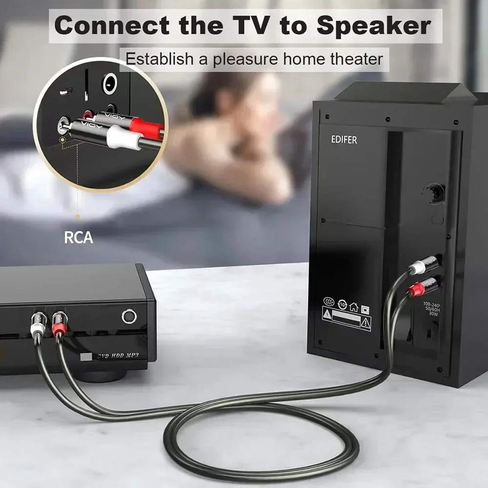 2RCA - 2RCA ケーブル 2 オス - 2 オス R - Home Cinema Gaming のレビューと価格
