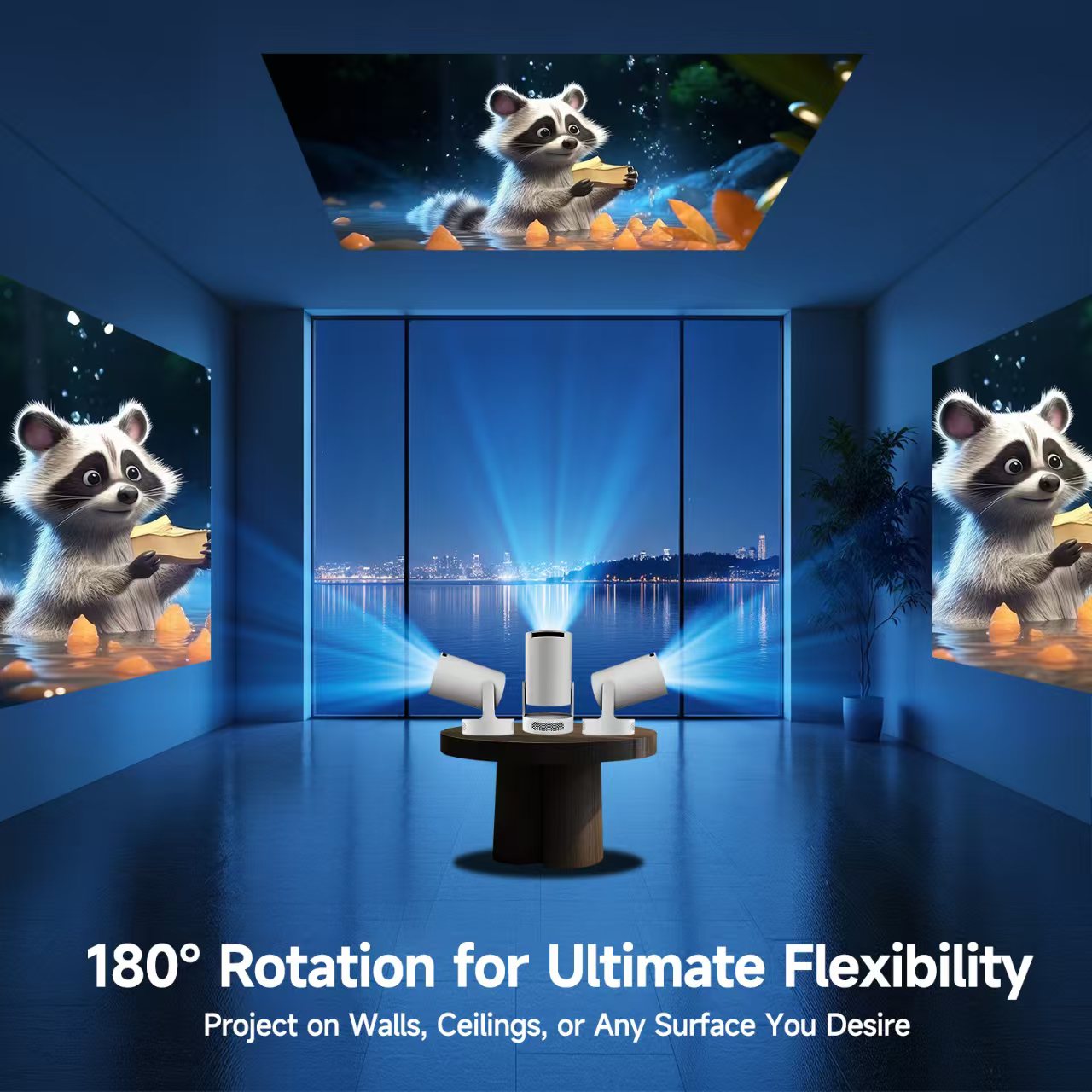 ミニHY300ポータブルプロジェクター Android 11 - Home Cinema Compact のレビューと価格