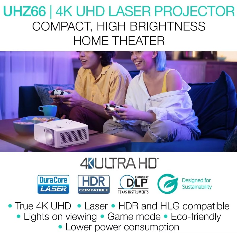 オプトマ UHZ66 ホームシネマランププロジェクター 40 - Home Cinema Gaming のレビューと価格