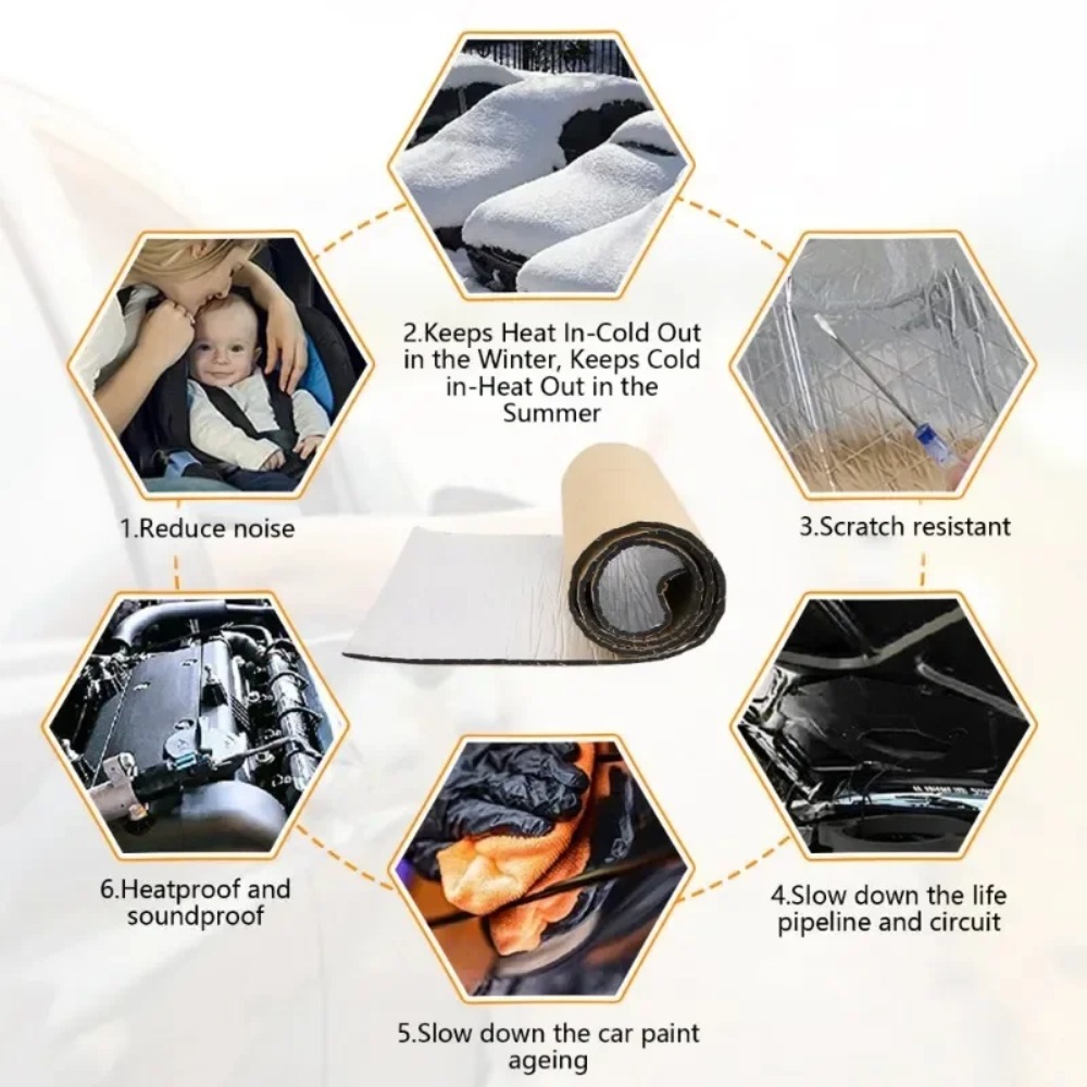 極厚20mm車用防音マット 50x100cm アルミ箔断熱材 - Noise Isolating Pad のレビューと価格