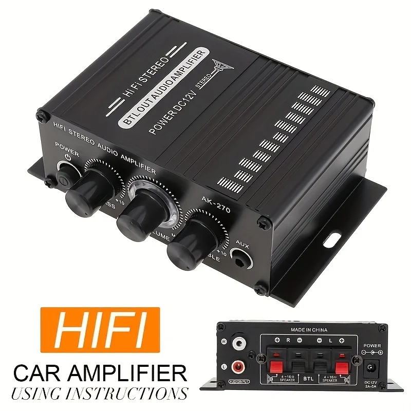 AK-270 400W ミニパワーアンプ 12V/24V 2 - Home Cinema Compact のレビューと価格