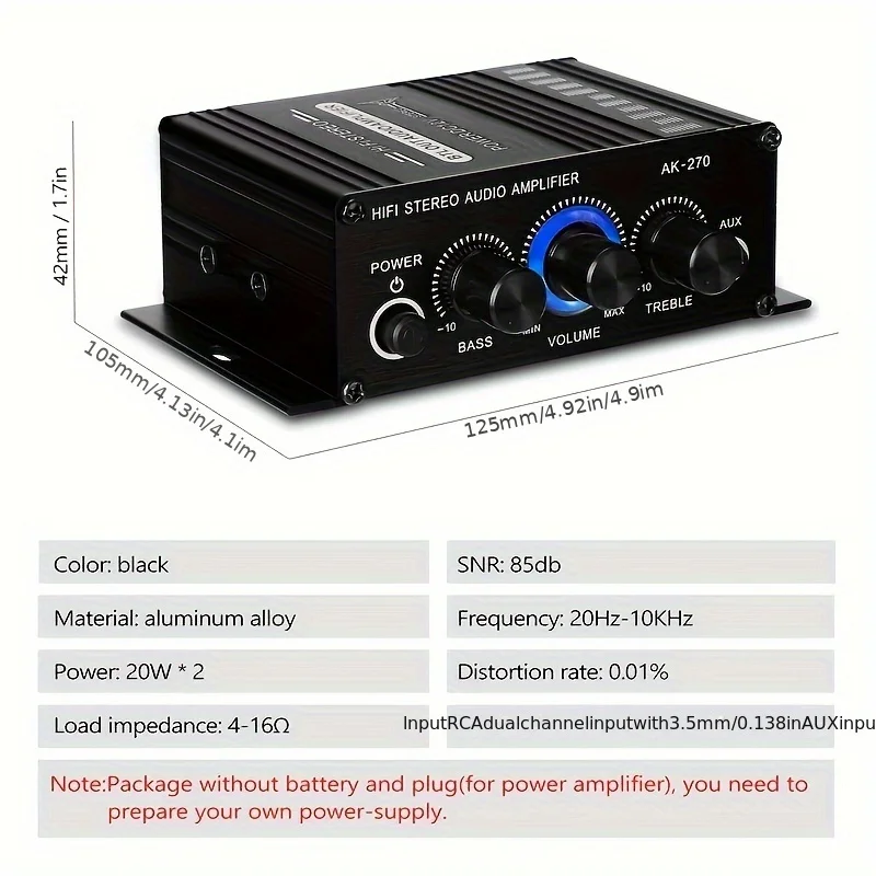 AK-270 400W ミニパワーアンプ 12V/24V 2 - Home Cinema Compact のレビューと価格