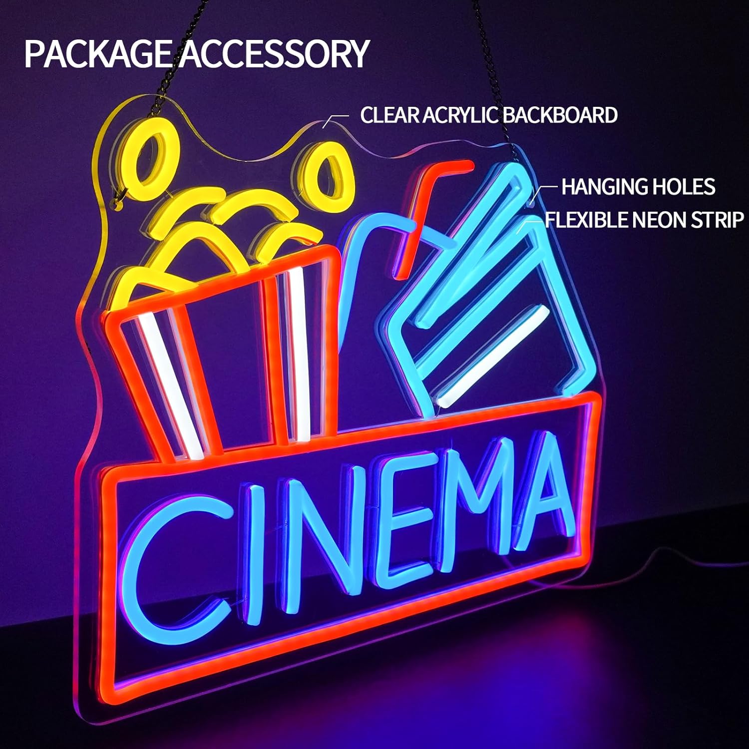 映画館ネオンサイン USB電源 LED調光可能 LEDイスラ - Home Cinema Room Accessories のレビューと価格